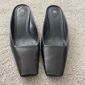 Toteme Black Leather Heels